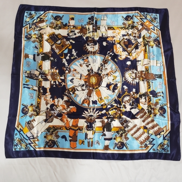 2150- Southwestern Tribal Print Women’s Scarf 100% Polyester NWT - Picture 2 of 8